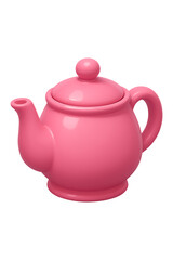 Obraz premium 3d Pink ceramic teapot High quality Realistic image