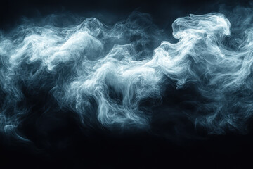 Smoke swirling in the dark.