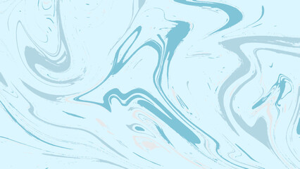 Monochrome illustration of abstract swirls in blue and white. Artistic design ideal for background