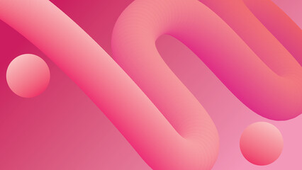 Abstract pink Waves: Flowing Gradient Background, Smooth pink Curves: Modern Art Design, Fluid pink Shapes: Dynamic Background Texture