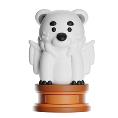 3D Polar Bear Totem Icon