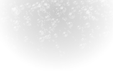 PNG waterball collection of round transparent bubbles with dripping soap and blowing air isolated on white background for clean vector design and nature-inspired underwater abstract symbol