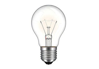 Bright lightbulb representing ideas, innovation, and solutions for modern business concepts in png transparent background