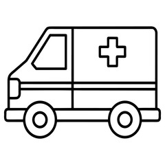 Ambulance line art image