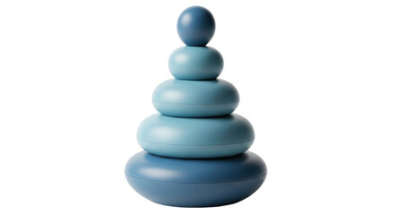 Isolated Blue Stacking Toy