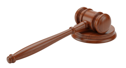 Isolated Wooden Gavel
