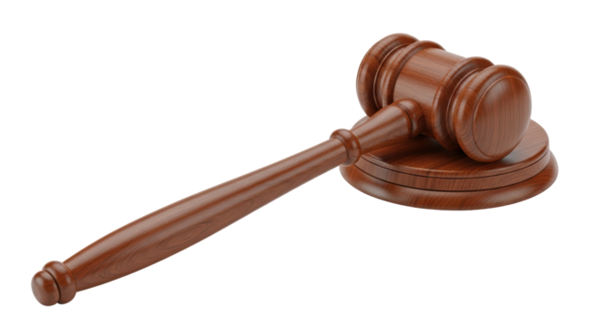 Isolated Wooden Gavel