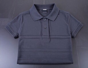 Dark polo shirt on dark background