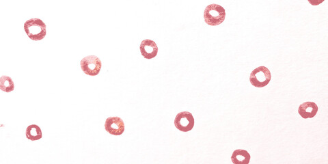 Messy Polka Dot. Coral Grunge Line Texture. Coral
