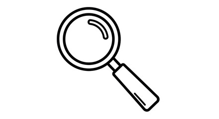Isolated magnifying glass outline