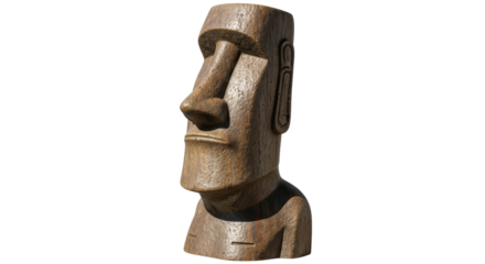 Isolated Moai Statue