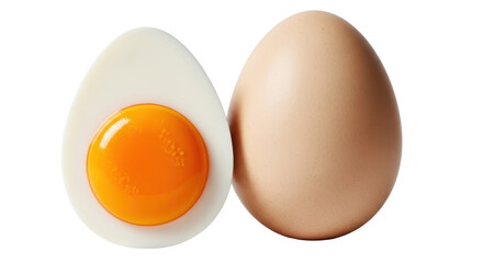 Isolated Boiled Eggs