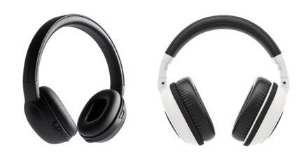 Wireless Headphones Collection Isolated White Background for Marketing