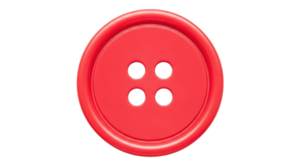 Isolated Red Button