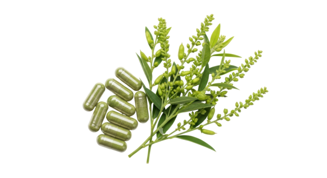 Isolated Herbal Capsules with Plant