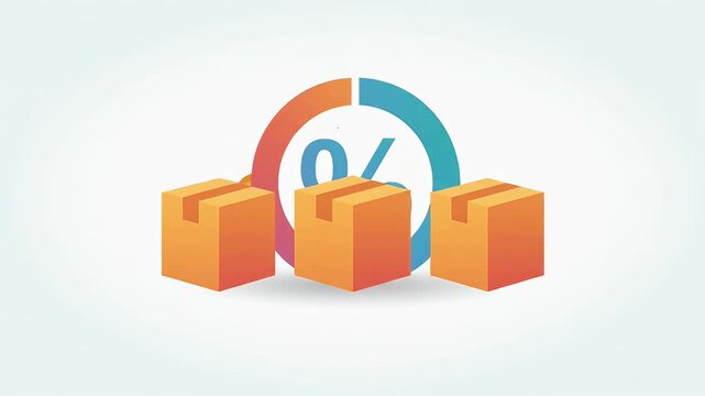 Box icon duplicates to trio; + ? big %; ribbon band with empty label