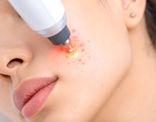 Close-up facial treatment