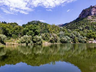 VIew to lake, trees and hills