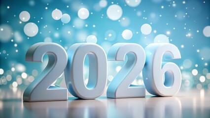 Celebrating the New Year 2026 with Sparkling Lights and Festive Background