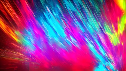 A colorful abstract fractal wallpaper with a swirling rainbow pattern and blurred lines