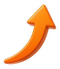 Orange upward-pointing arrow indicating a positive trend.