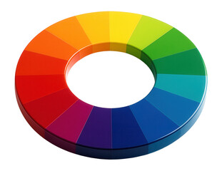 Obraz premium Vibrant color wheel isolated on.