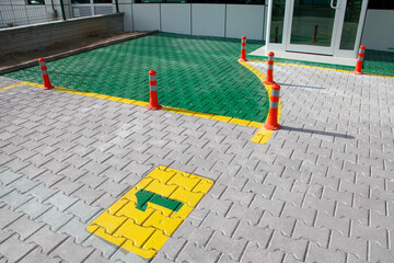 parking lot in front of the office building