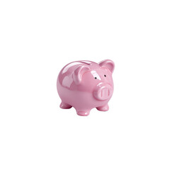 Obraz premium Cute Pink Piggy Bank for Saving Money and Financial Planning in Modern Settings on transparent background
