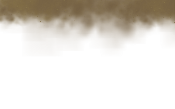 PNG brown cloud of dust and sand with transparent isolated texture and powder spray effect in dry desert environment perfect for pollution concept and nature air pollution illustration