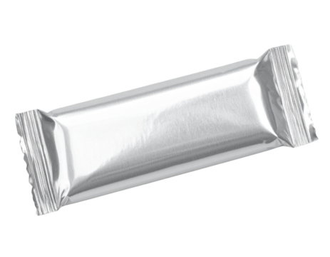  Shiny Foil Candy Wrapper with Twisted Ends, Isolated on Transparent Background PNG