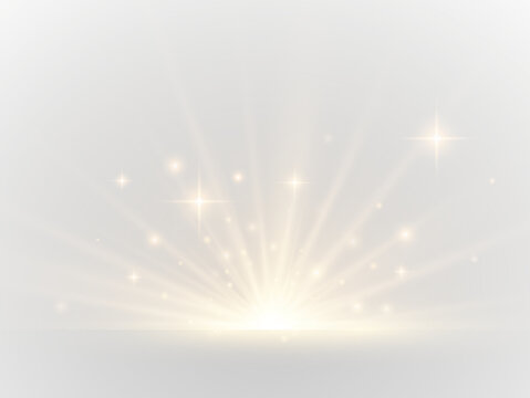 PNG abstract sunlight line with shining glow and shimmering dust combined with black backlight and realistic fire flash for luxurious holiday template and sparkling explosion element