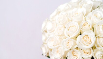 Obraz premium Close-up of a bouquet of white roses