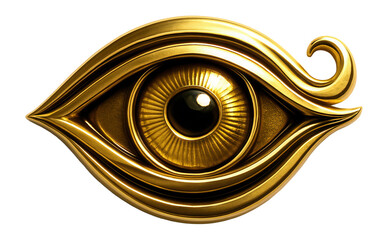 Golden eye emblem design.