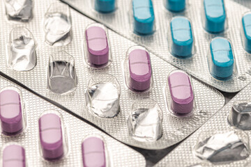 Variety of medicines and drugs.Medicine and healthcare concept.Variety of medicines and...