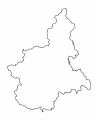 Fototapeta premium Piedmont outline map