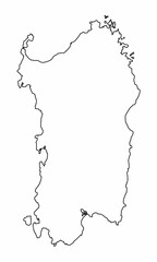 Sardinia outline map