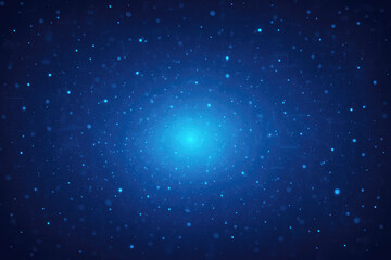 Fototapeta premium Deep Blue Cosmic Nebula with Glowing Particles and Light Burst space galaxy