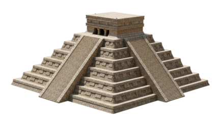 Isolated Mayan Pyramid