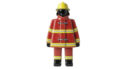 Isolated Firefighter Uniform