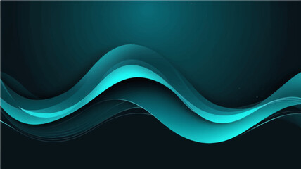 Abstract blue wave background design with flowing curves and light pattern