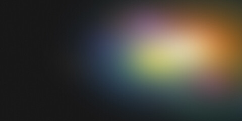 Abstract multicolor blur light overlay on dark background. Soft gradient glow texture for dreamy, cosmic, or vintage photo effects. Vibrant bokeh haze design for overlays and creative projects.