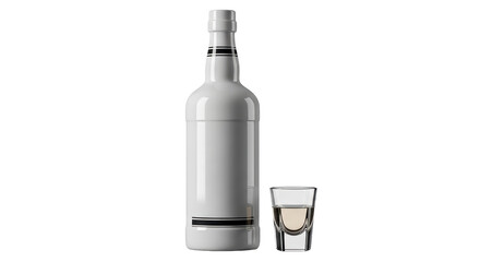 Isolated Alcohol Bottle
