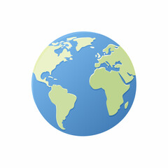 Naklejka premium Isolated World Map Vector