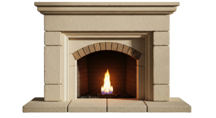 Isolated Fireplace