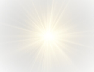 Obraz premium PNG glowing sunlight with sparkle flare and bright lens flash on transparent background featuring magic bokeh, golden burst, optical rays, warm radiance and abstract illumination design