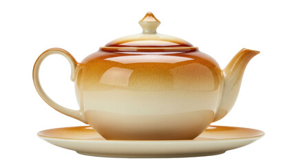 Isolated Teapot and Saucer