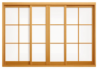Traditional Japanese sliding wooden doors