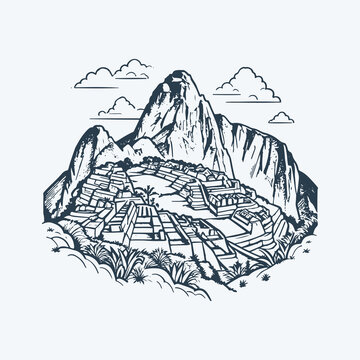 Sketch Machu Picchu