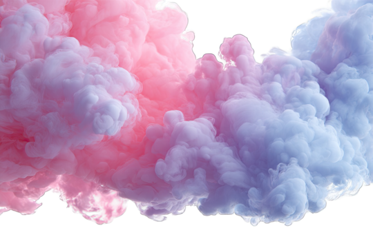 Pink and blue abstract smoke clouds