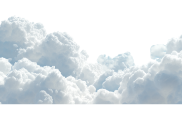 colorful sunset clouds isolated on white or transparent png